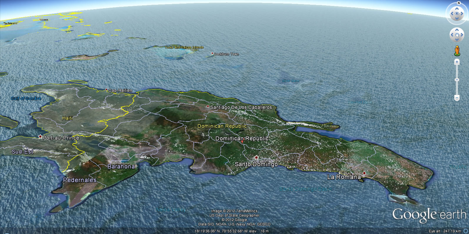 dominikanische republik erde karte